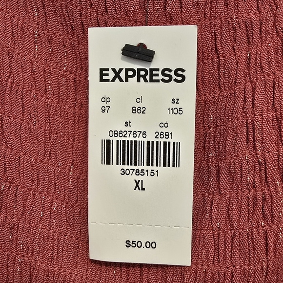 Express - Coral Smocked Blouse - Picture 10 of 13